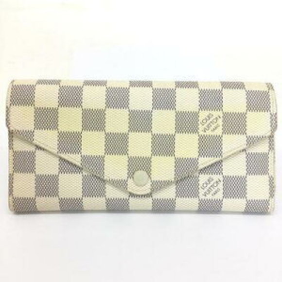 Louis Vuitton Wallet White Josephine Damier Azur Portefeuille Long - Picture 1 of 7
